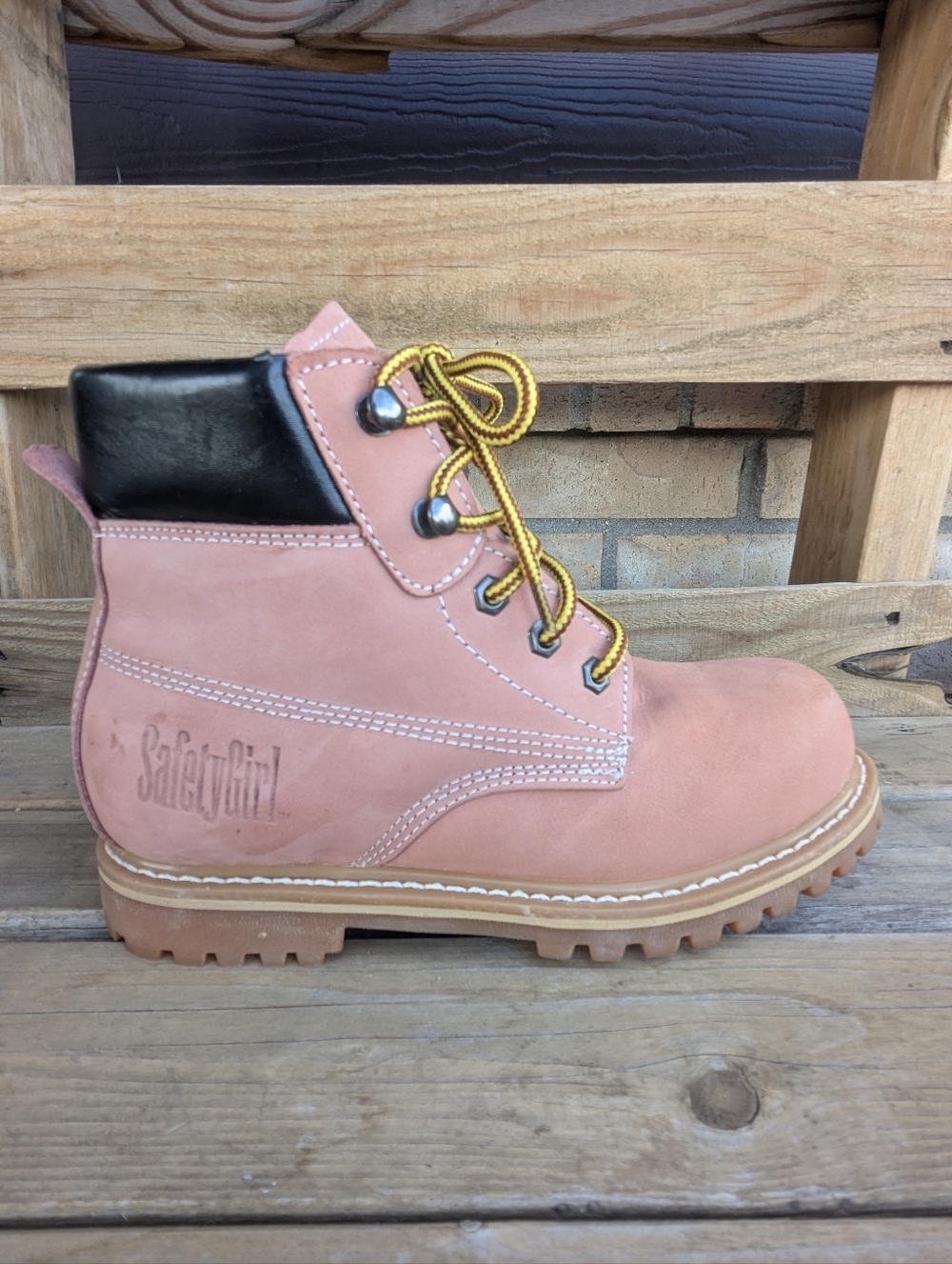 Safety Girl Boots Pink 🩷 Steel Toe Women's Size W7.5 - Picture 5 of 15